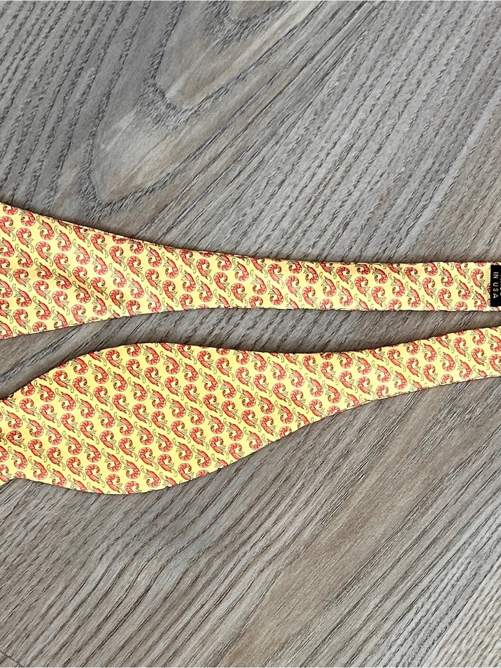 Yellow Paisley Self-Tie Bow Tie with Red Accents
